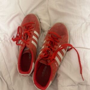 Red Adidas Campus Sneakers